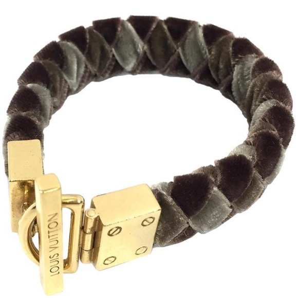 LOUIS VUITTON Louis Vuitton Braided Velvet Bracelet - Picture 1 of 12